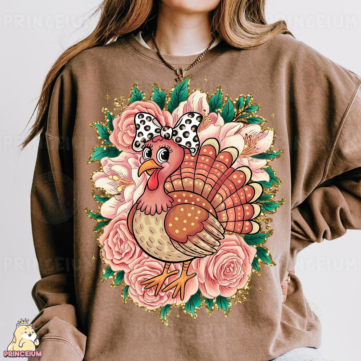 Floral Bow Turkey