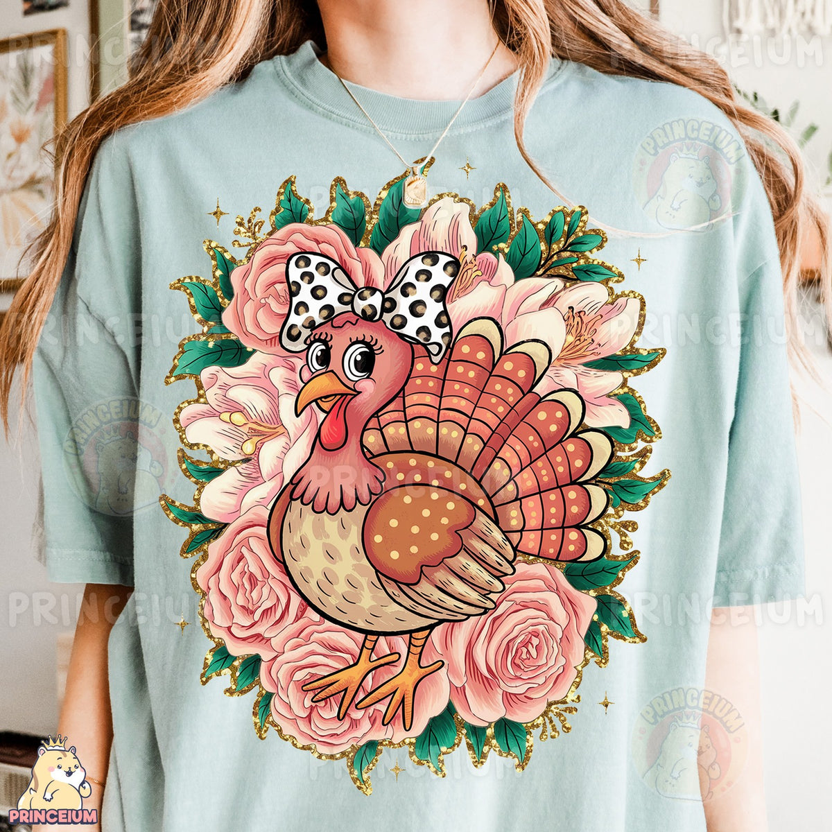 Floral Bow Turkey