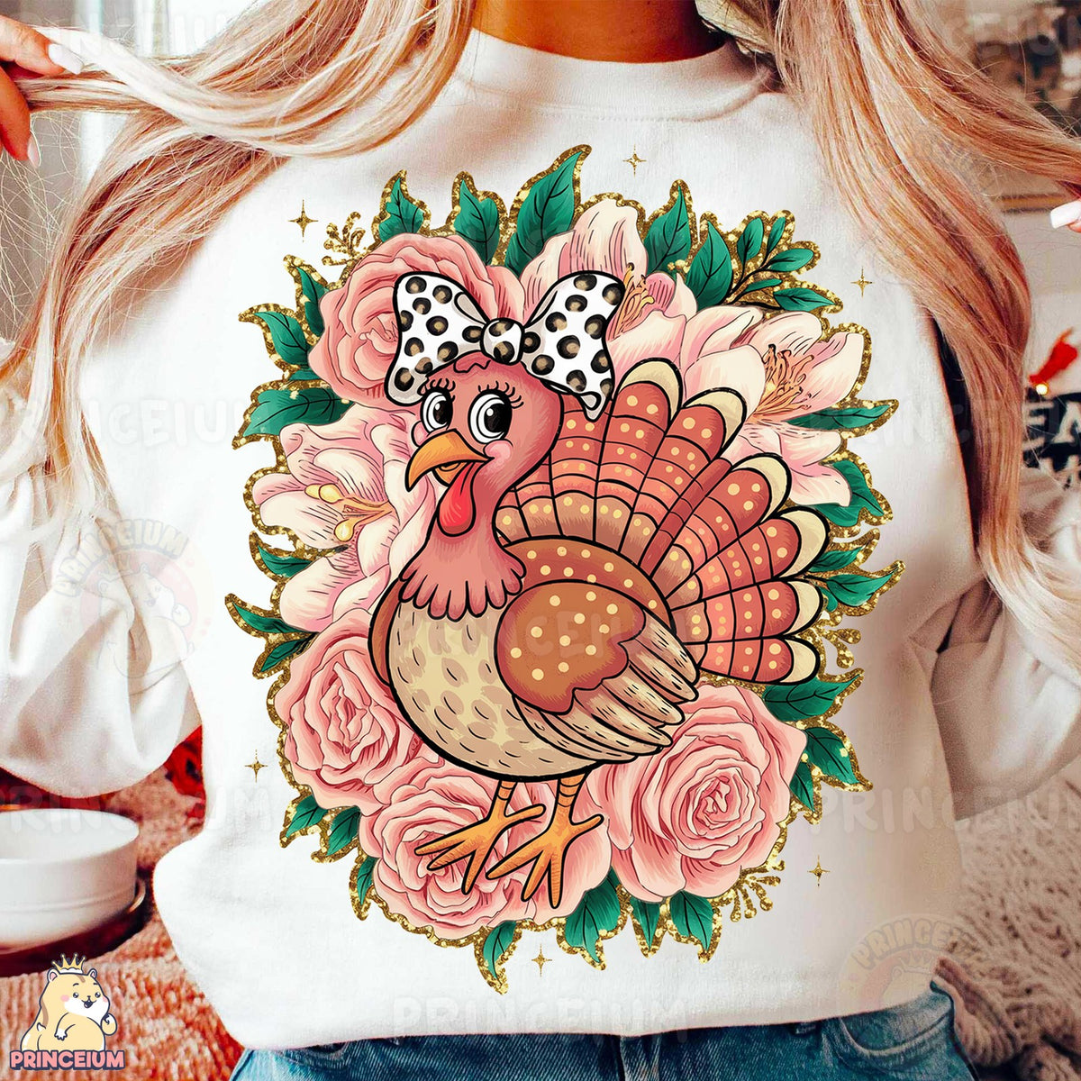 Floral Bow Turkey