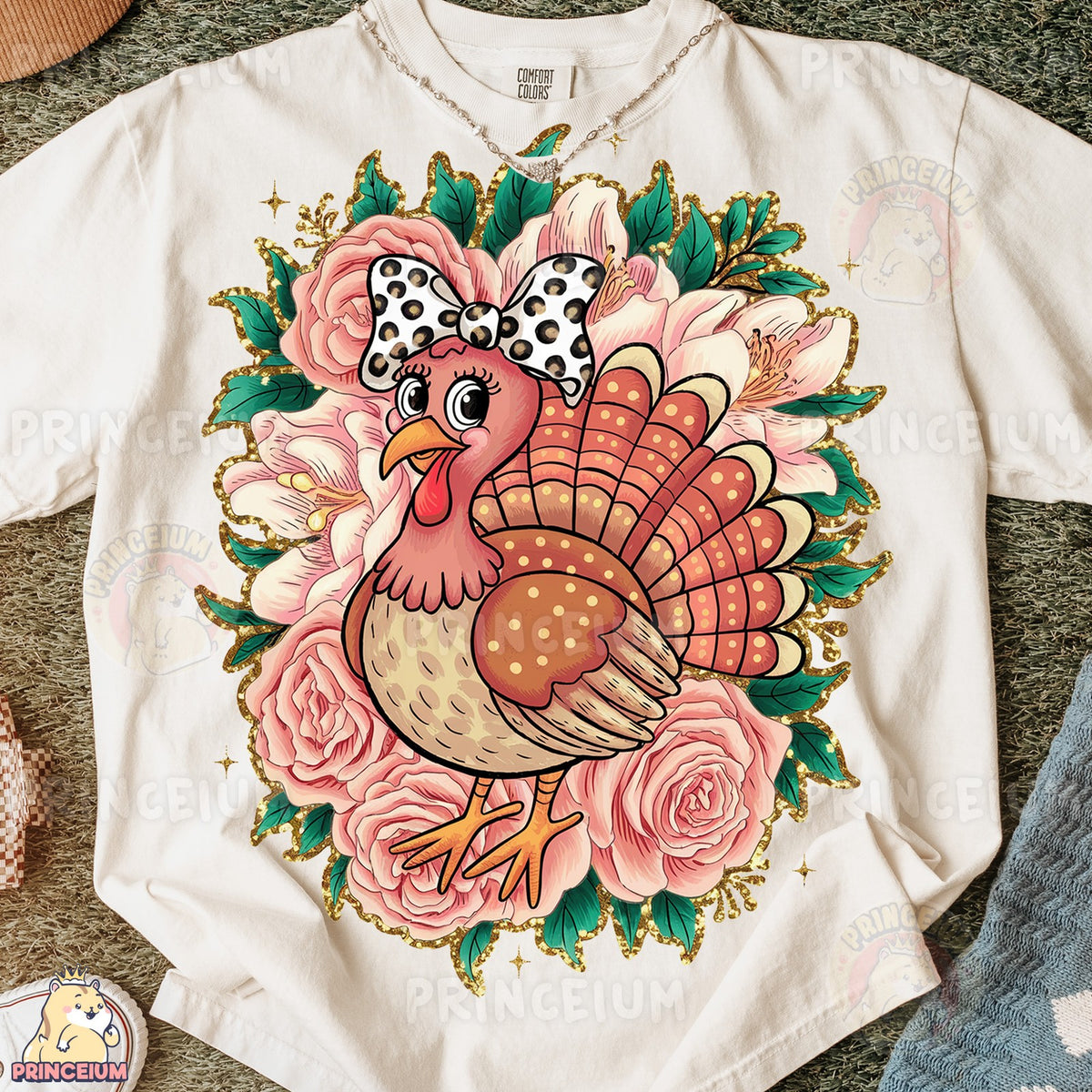 Floral Bow Turkey