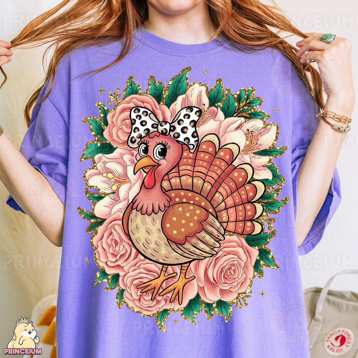 Floral Bow Turkey
