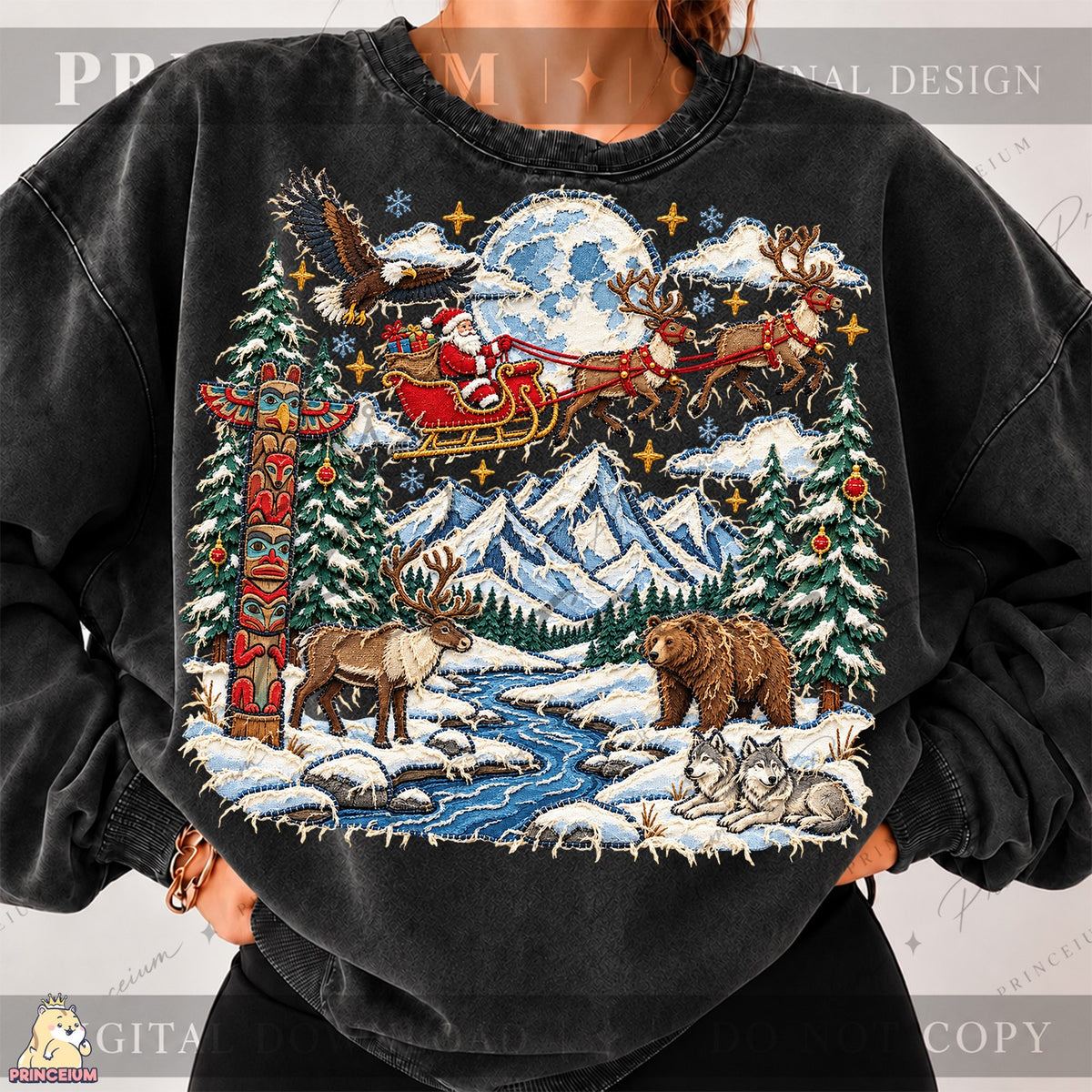 Wilderness Christmas Santa Scene
