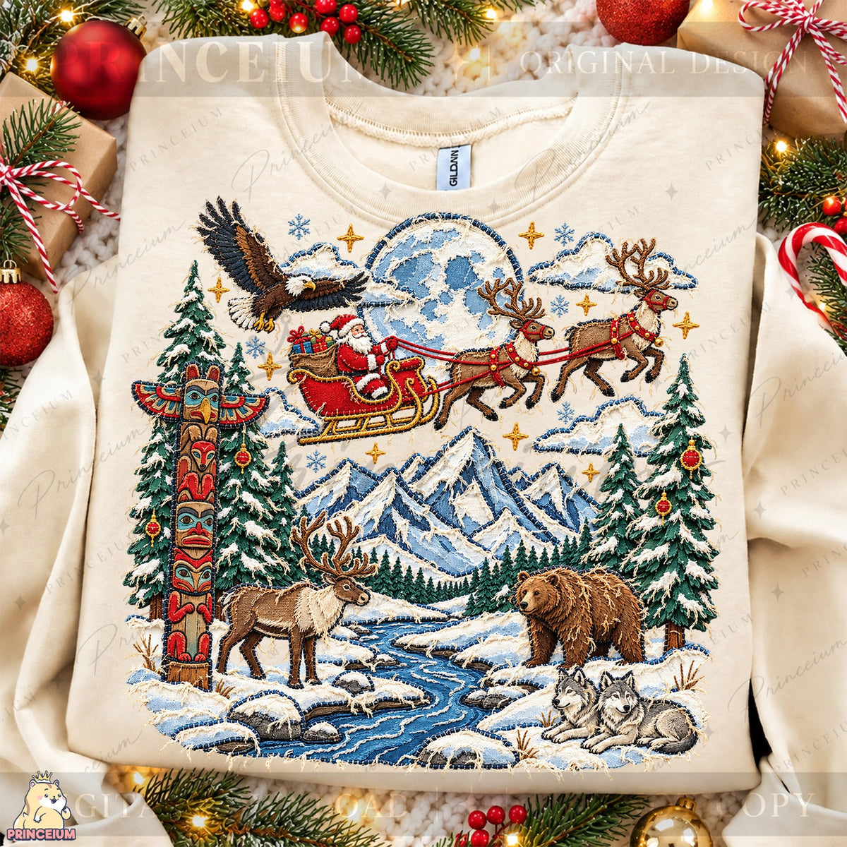 Wilderness Christmas Santa Scene
