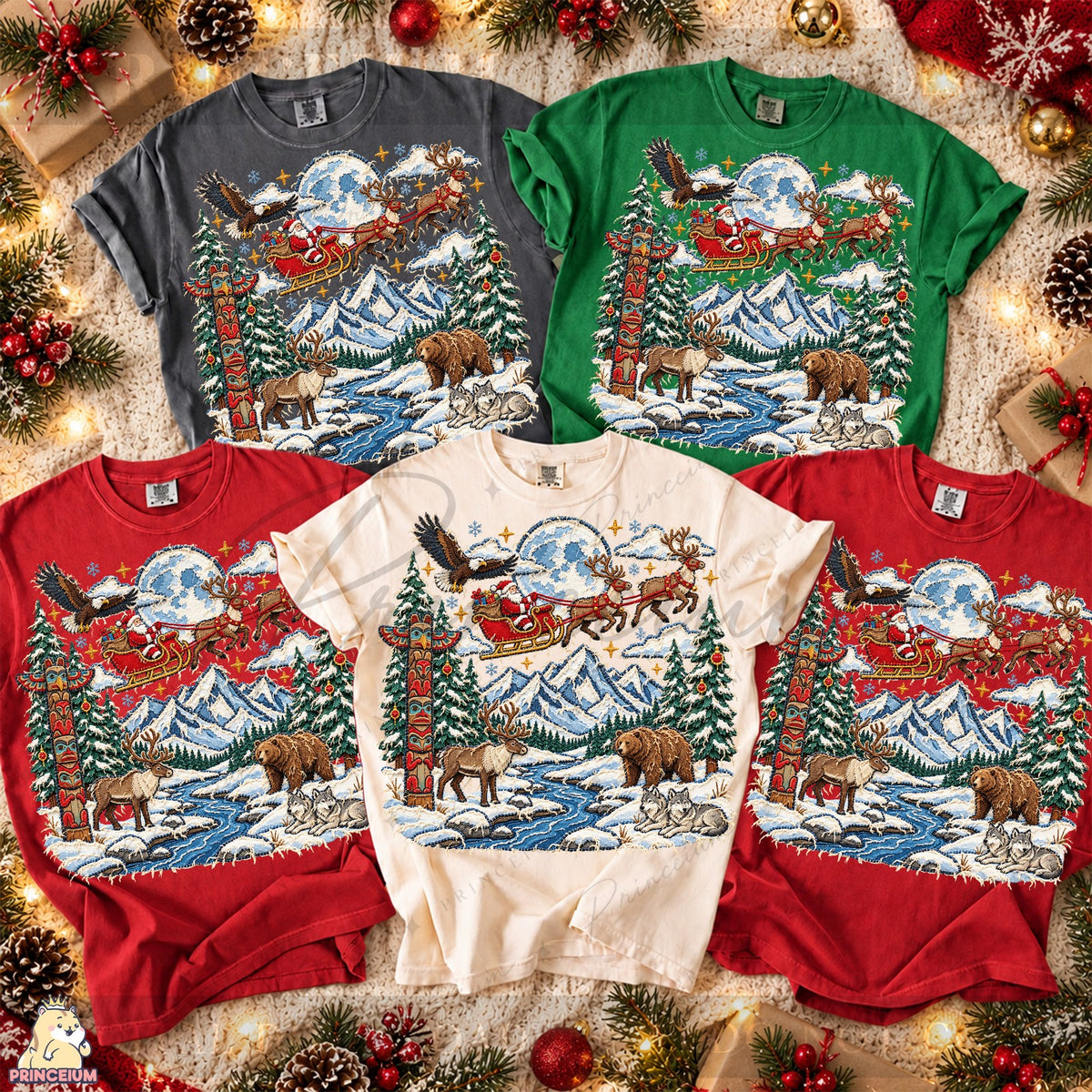 Wilderness Christmas Santa Scene