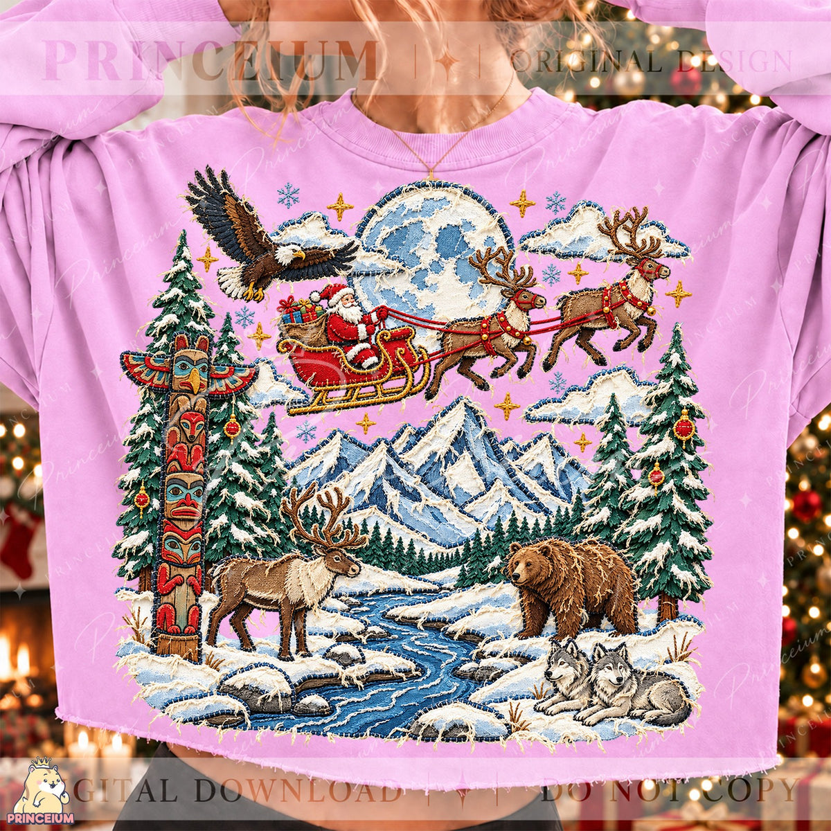 Wilderness Christmas Santa Scene