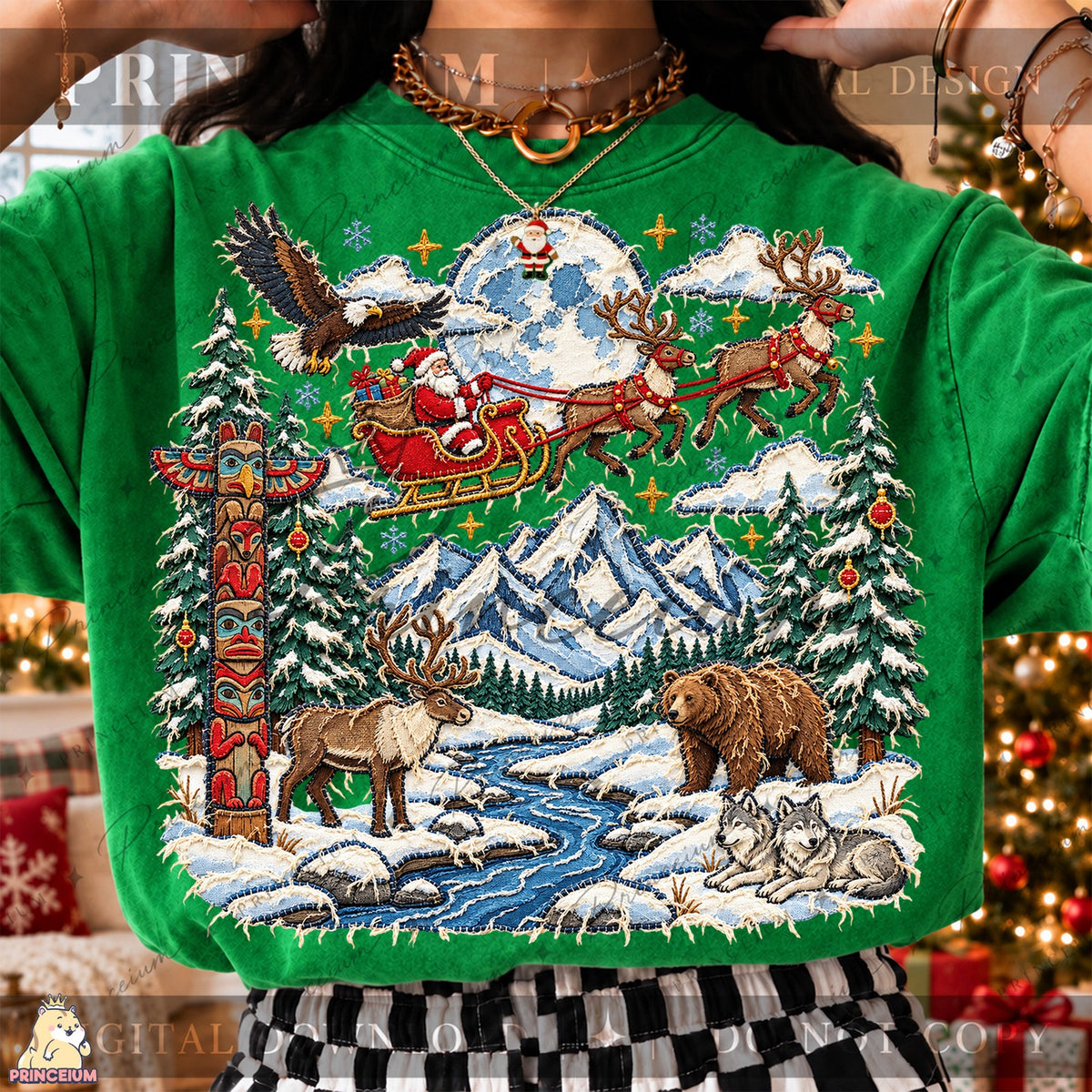 Wilderness Christmas Santa Scene