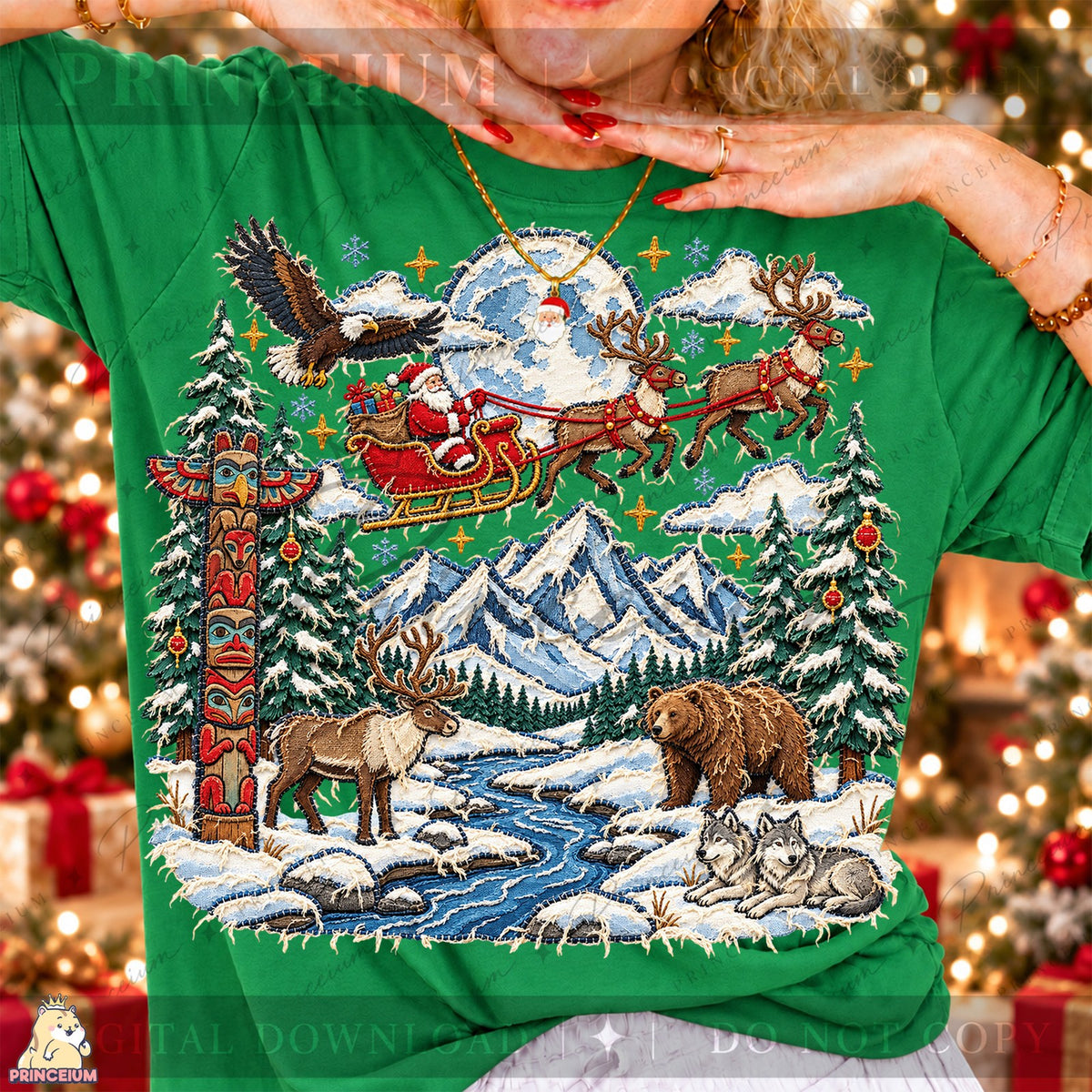 Wilderness Christmas Santa Scene