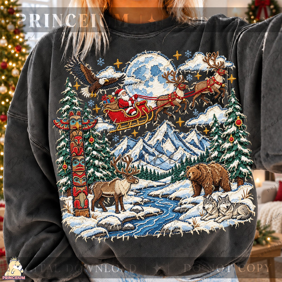 Wilderness Christmas Santa Scene