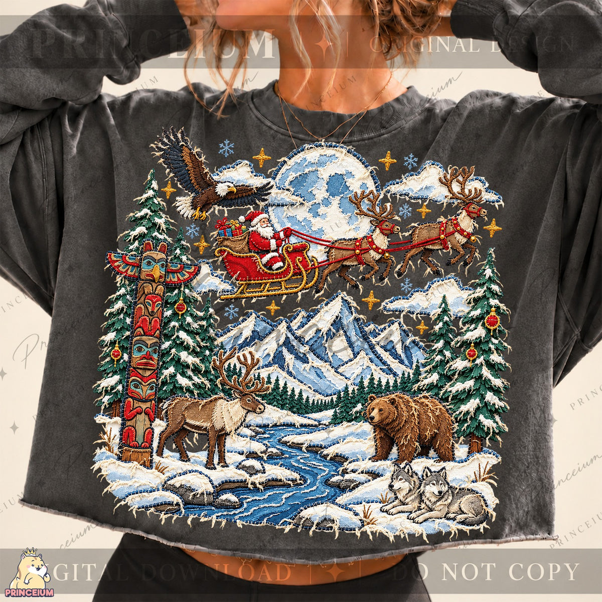 Wilderness Christmas Santa Scene