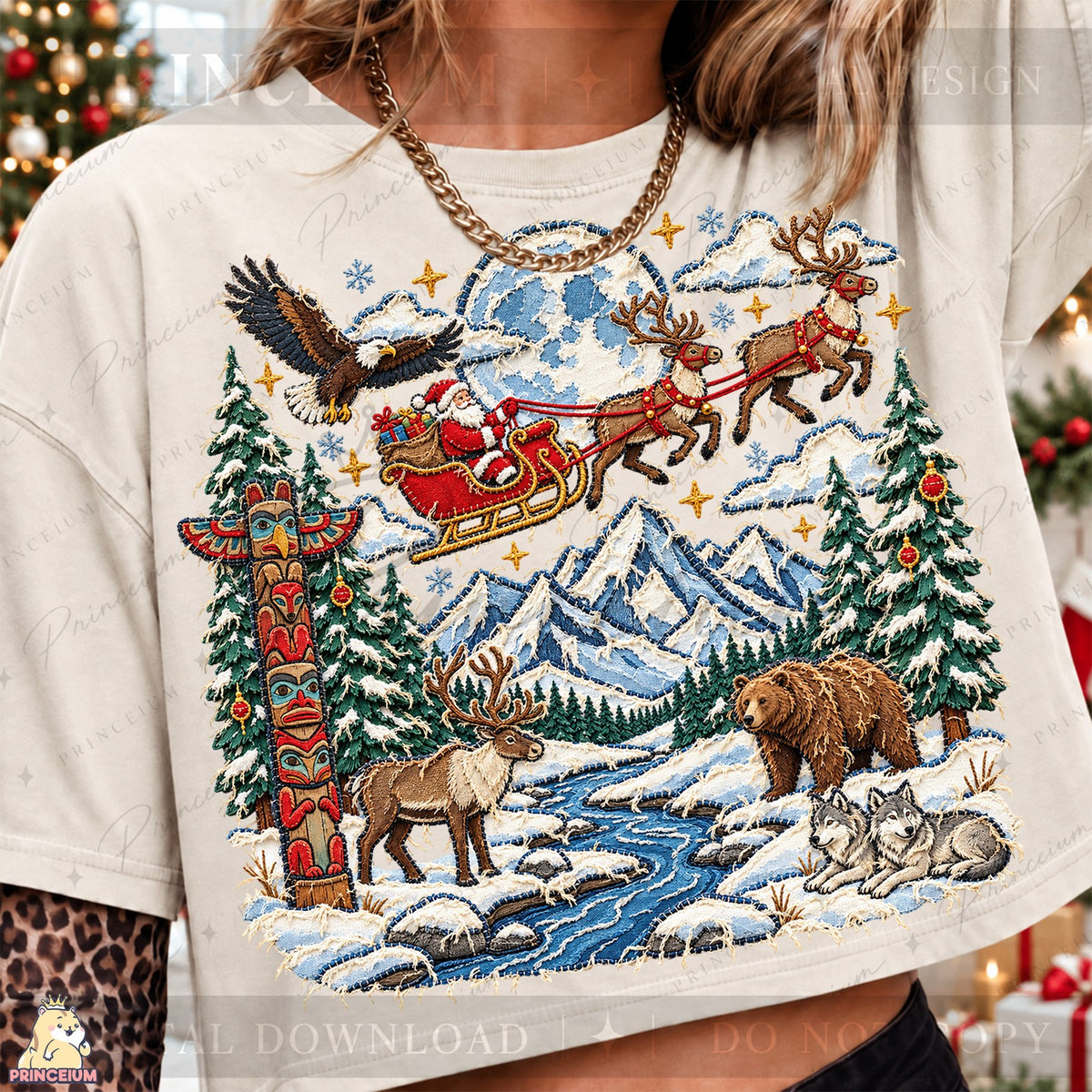 Wilderness Christmas Santa Scene