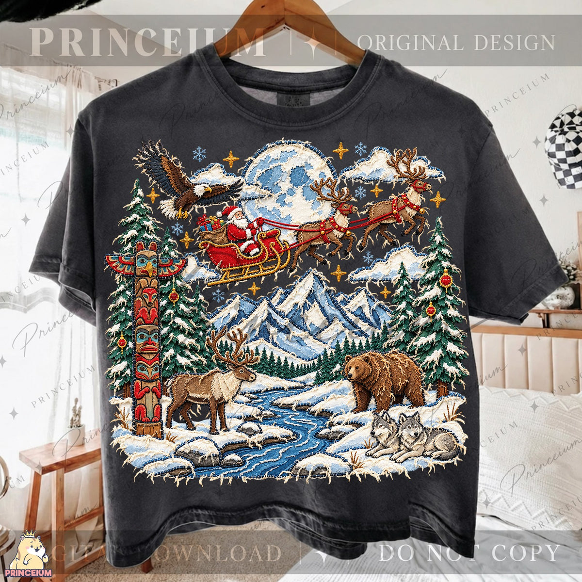 Wilderness Christmas Santa Scene