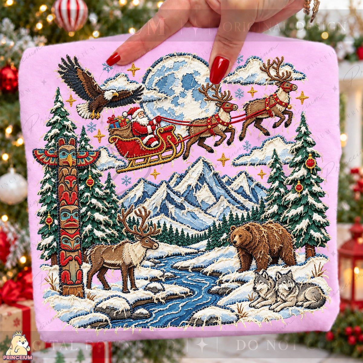 Wilderness Christmas Santa Scene