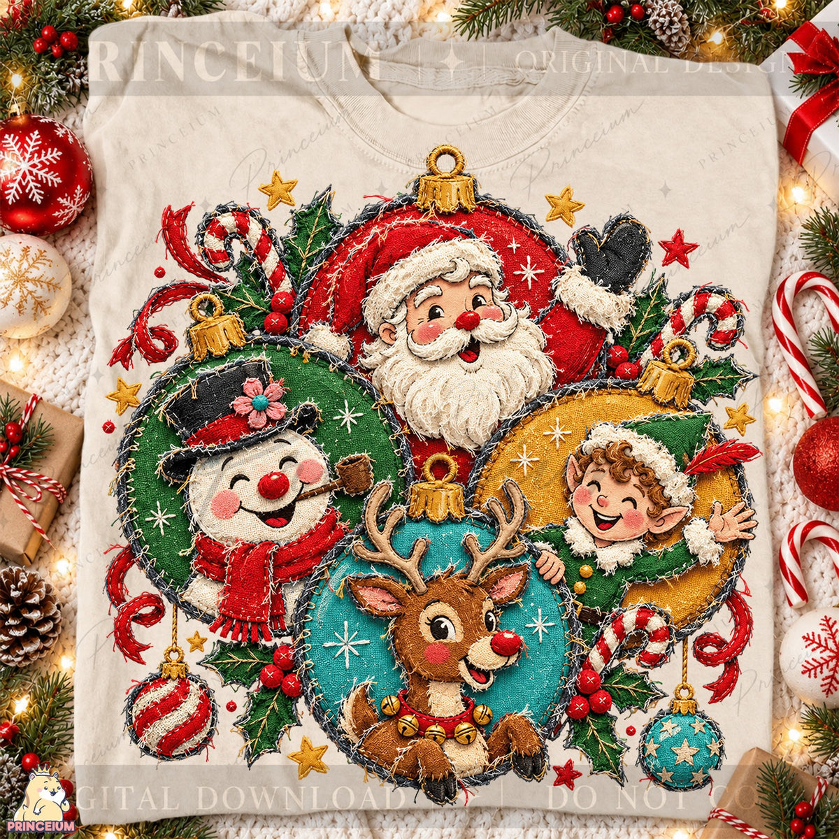Santa & Friends Christmas Ornaments