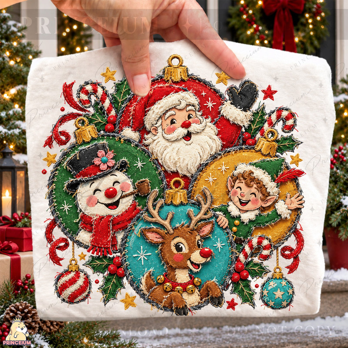 Santa & Friends Christmas Ornaments