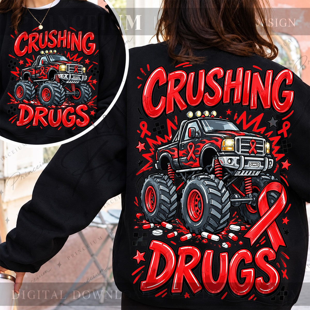Crushing Drugs Monster Truck