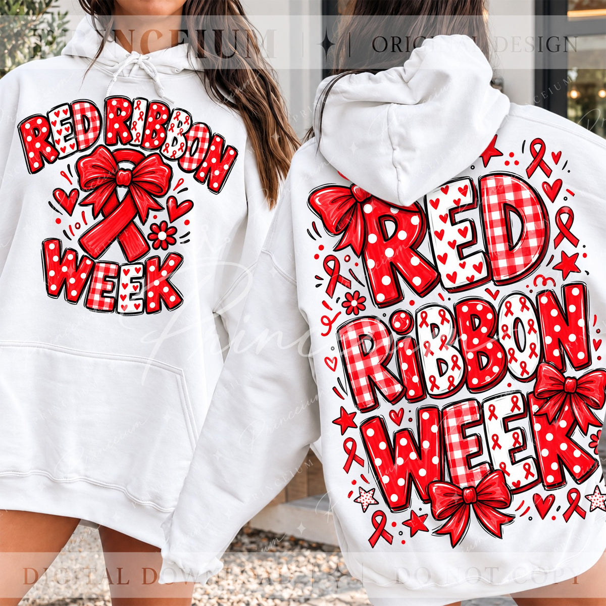 Red Ribbon Week Coquette Bow