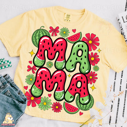 a t - shirt with the word mama on it