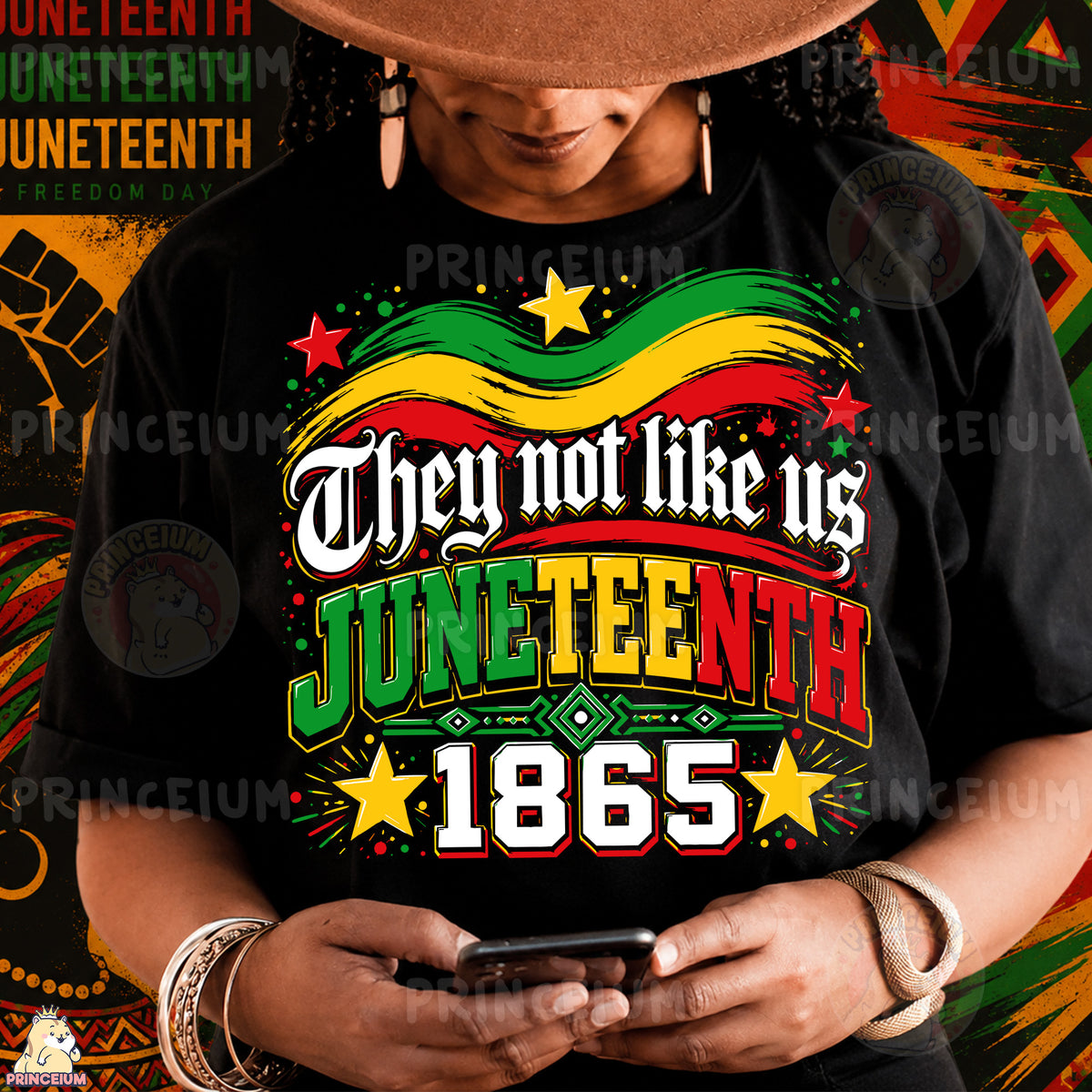 They Not Like Us Juneteenth 1865 Sublimation Design PNG Freedom Day Digital Download