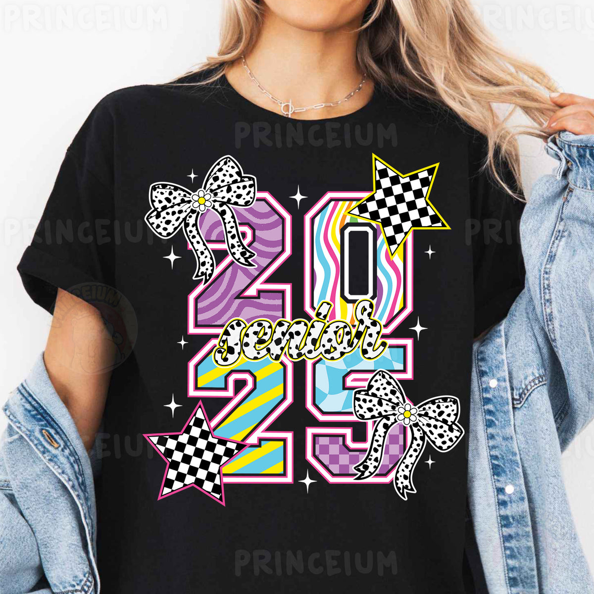 a woman wearing a black t - shirt with the number twenty twenty twenty twenty twenty