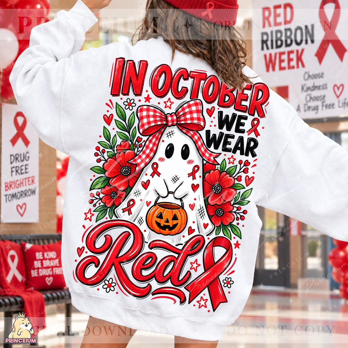 Preppy Ghost We Wear Red