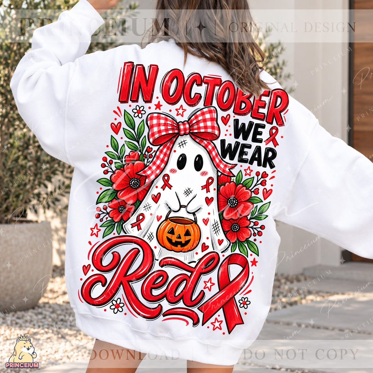Preppy Ghost We Wear Red