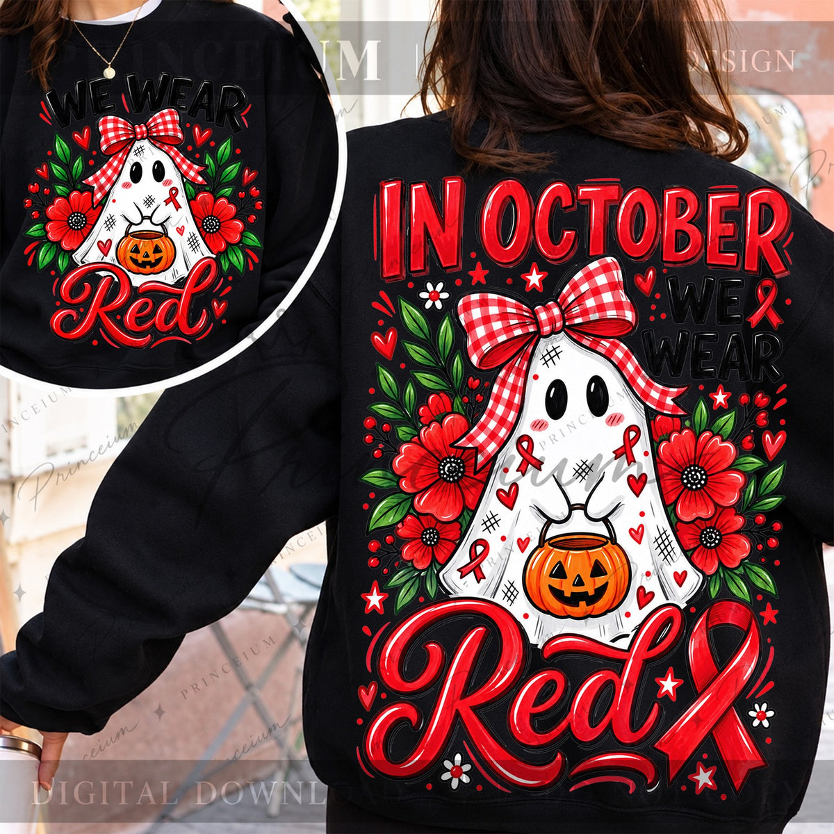 Preppy Ghost We Wear Red