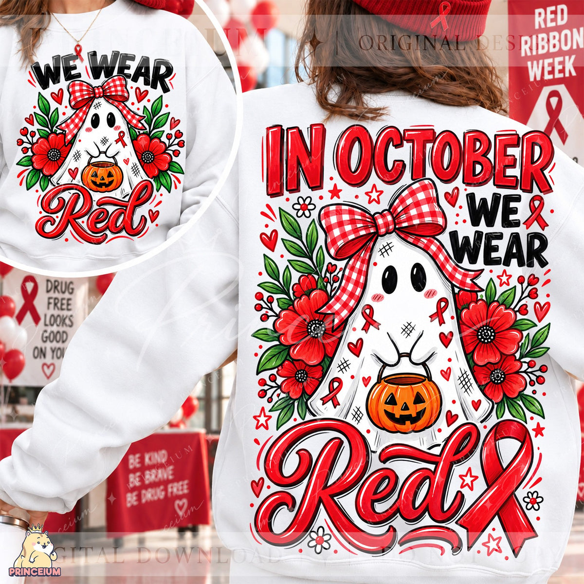 Preppy Ghost We Wear Red