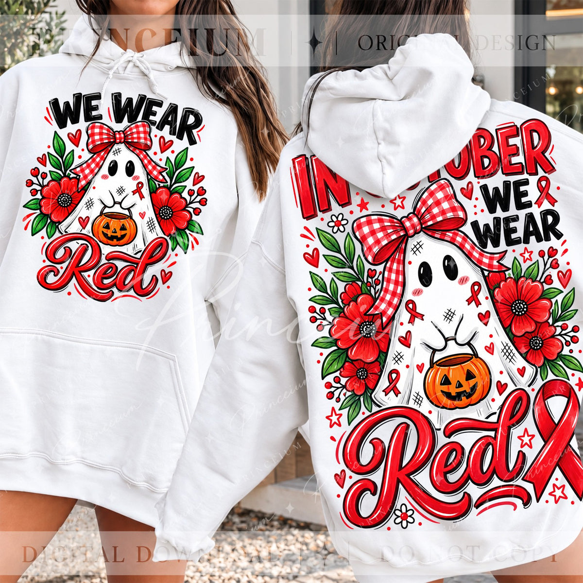 Preppy Ghost We Wear Red