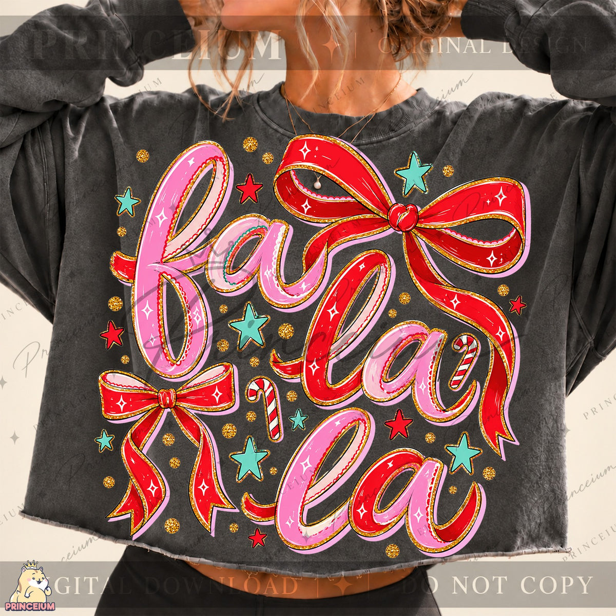 Sparkling Fa La La Ribbon Bows