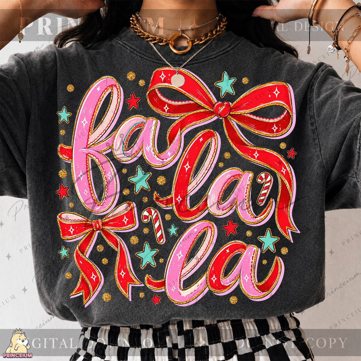 Sparkling Fa La La Ribbon Bows