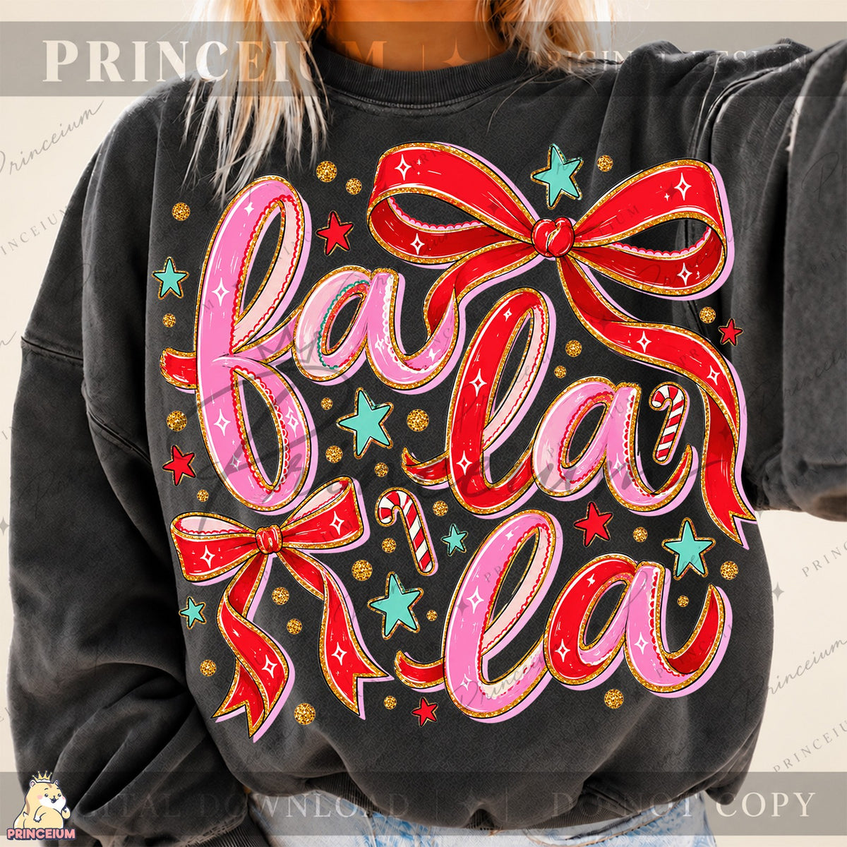 Sparkling Fa La La Ribbon Bows