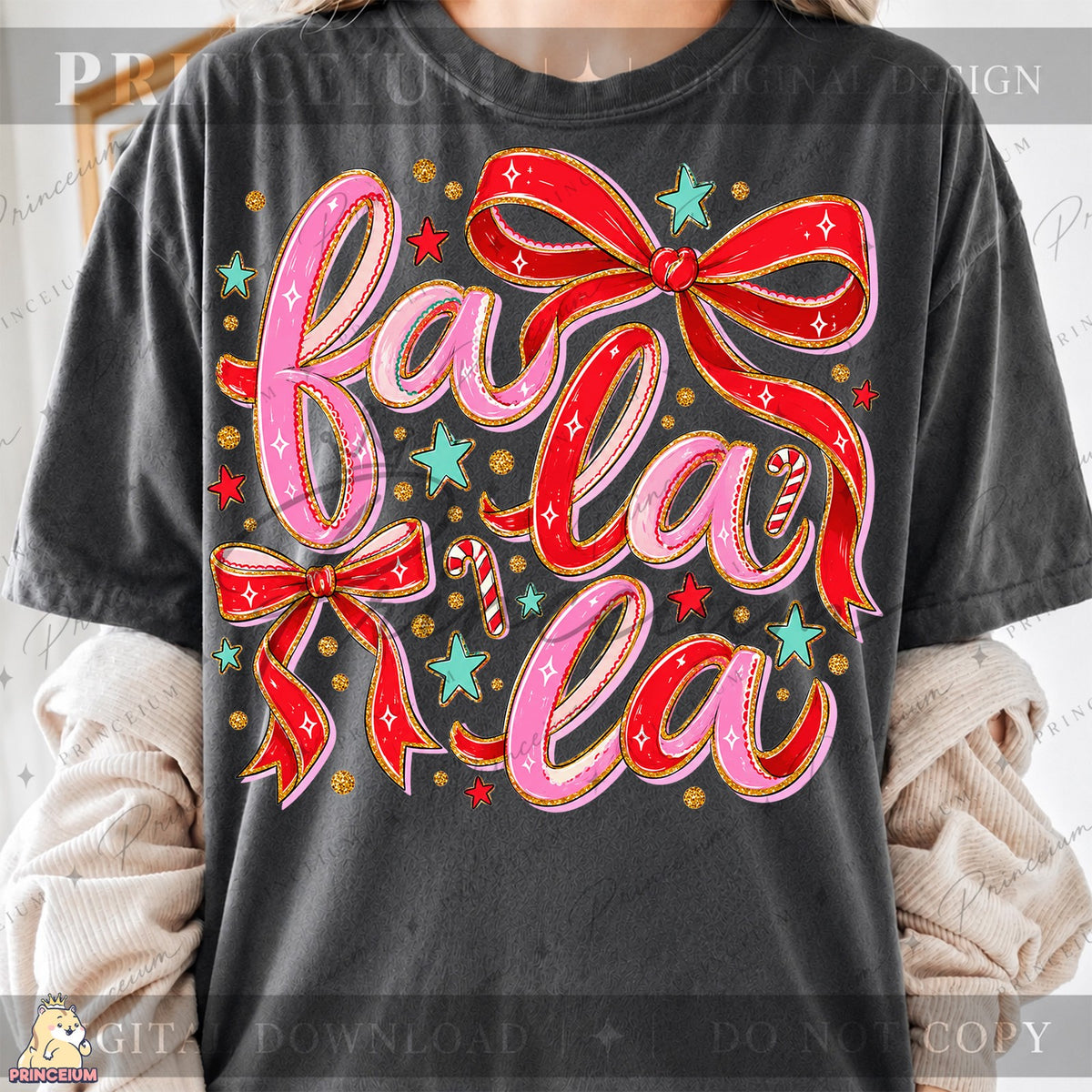 Sparkling Fa La La Ribbon Bows