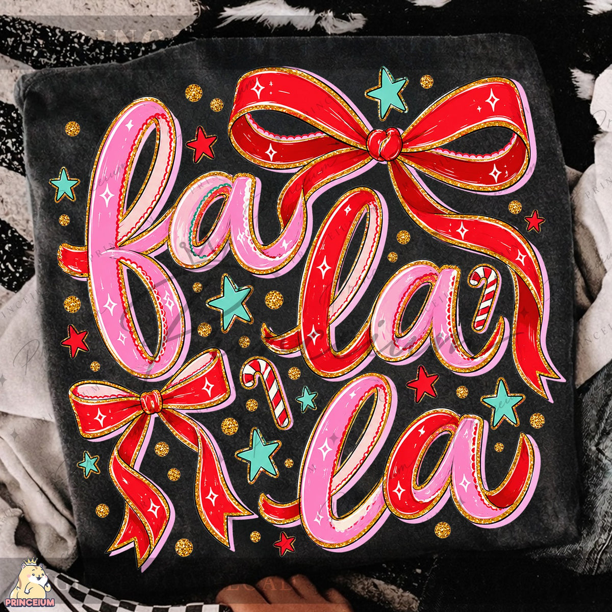 Sparkling Fa La La Ribbon Bows