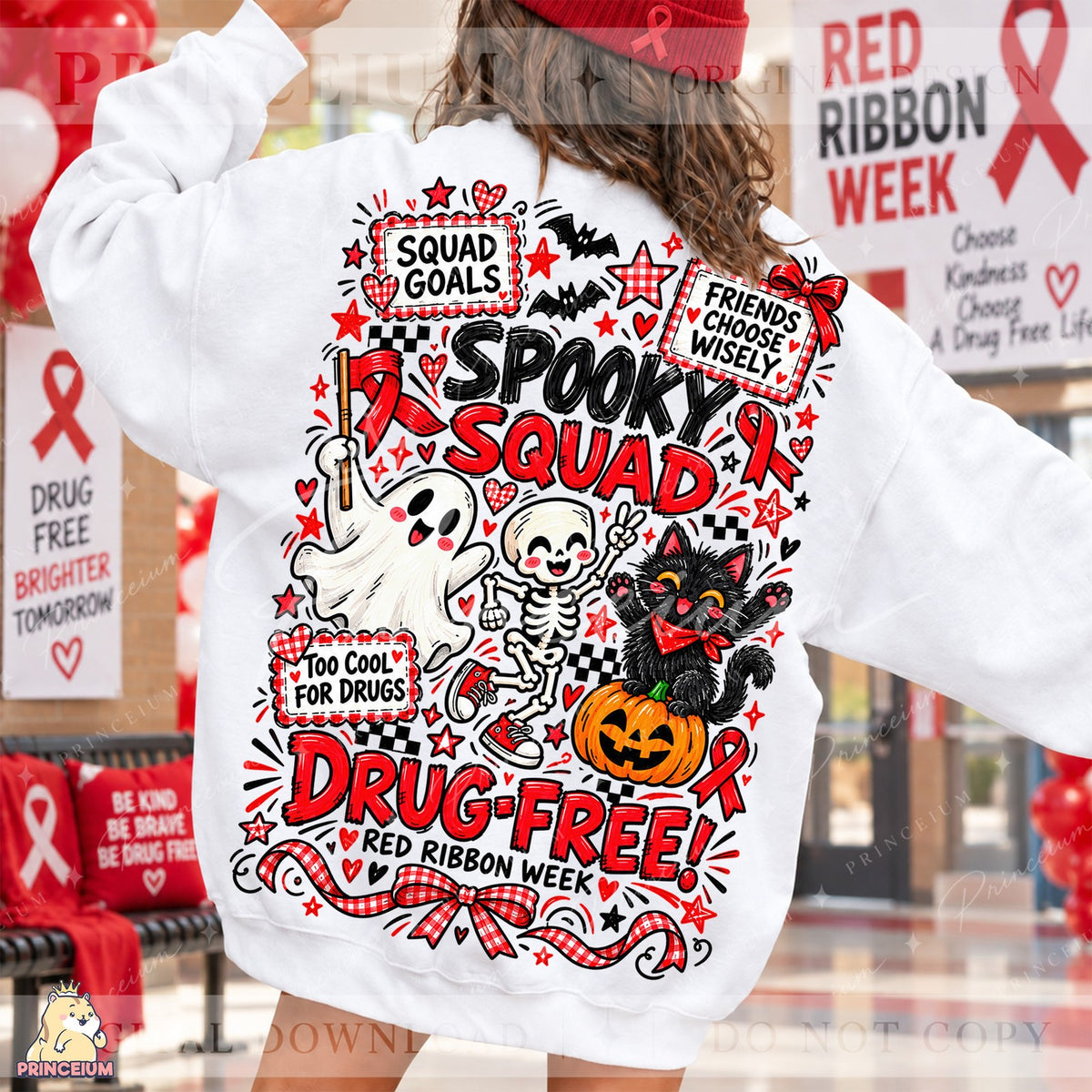 Spooky Squad Drug-Free Front & Back Set