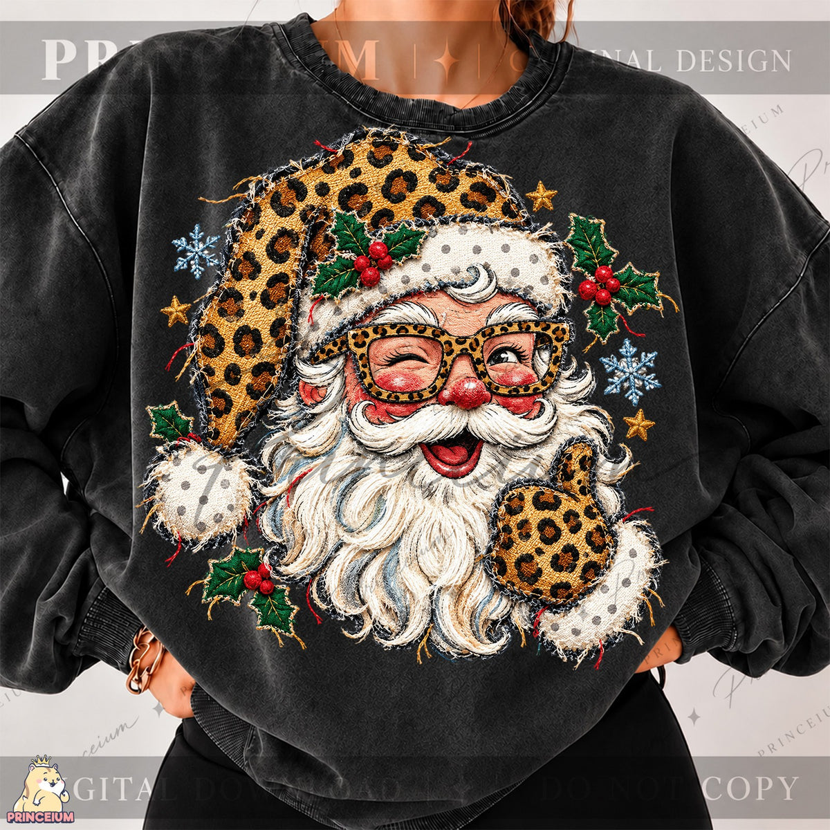 Leopard Print Santa