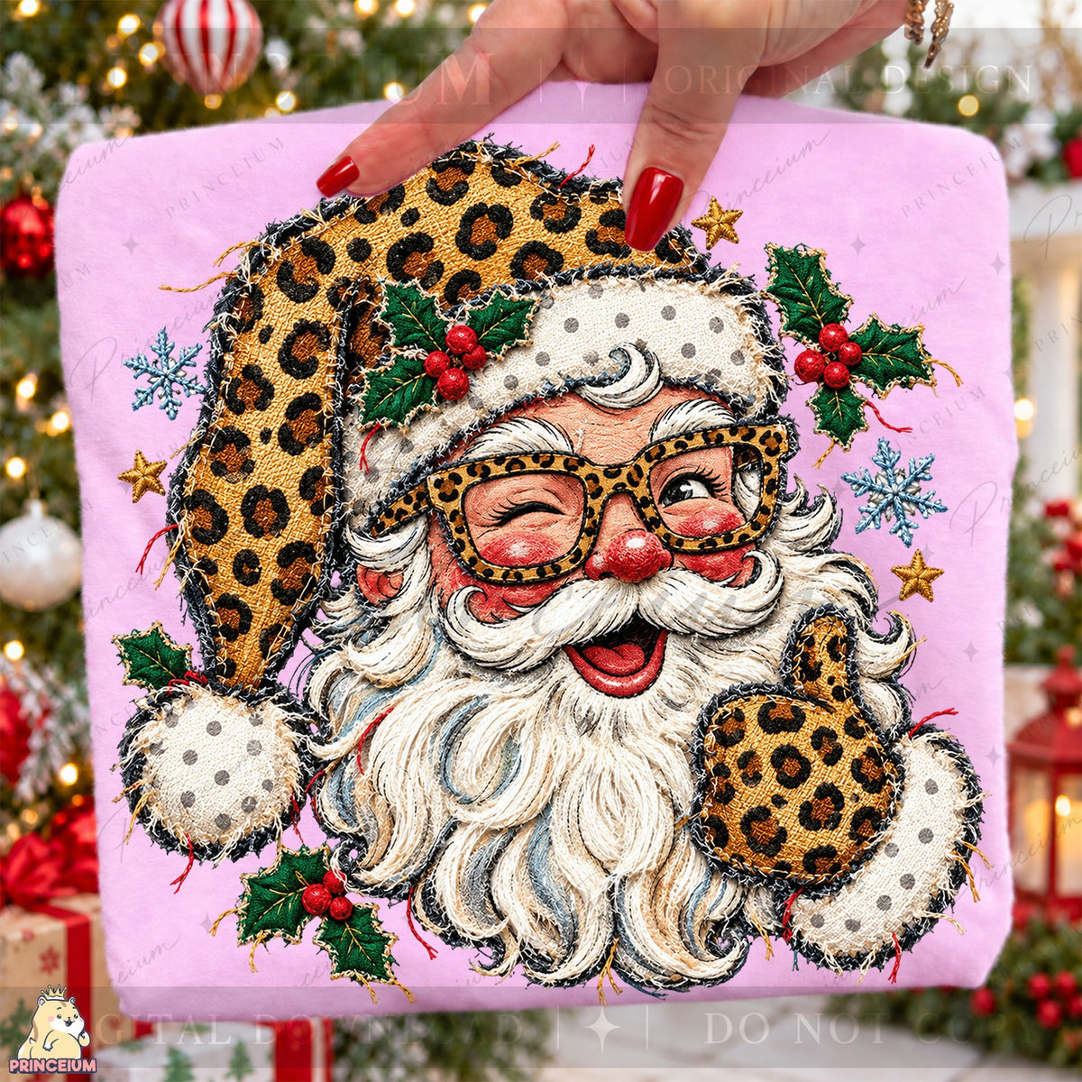 Leopard Print Santa
