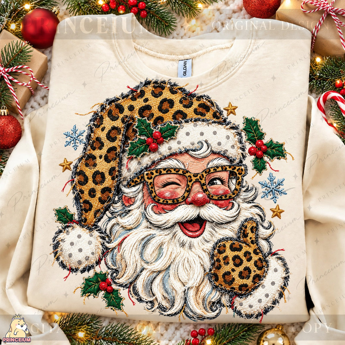 Leopard Print Santa