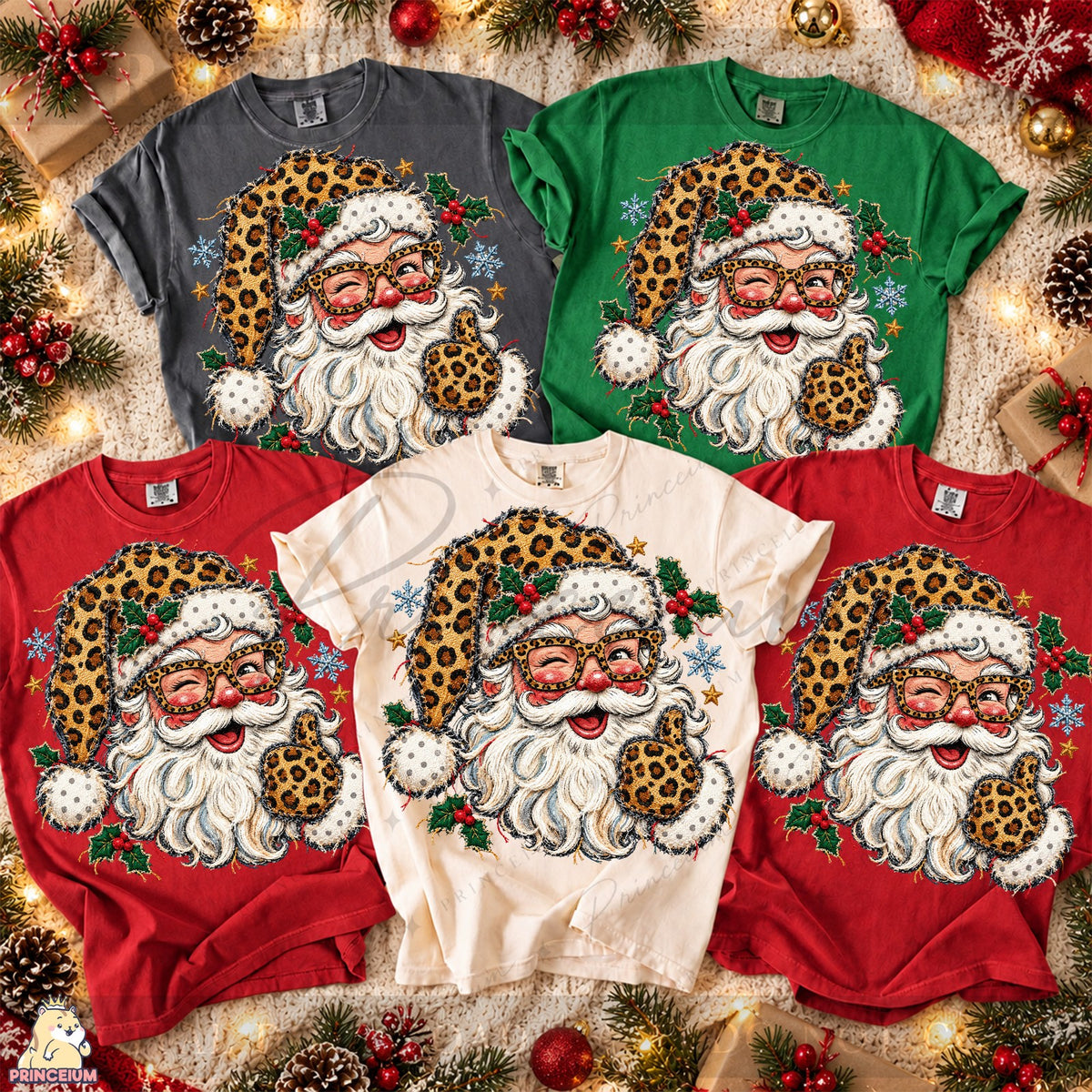 Leopard Print Santa
