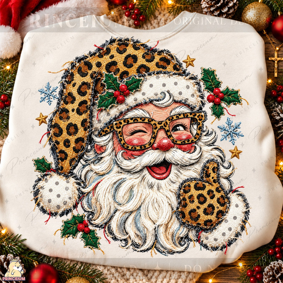 Leopard Print Santa