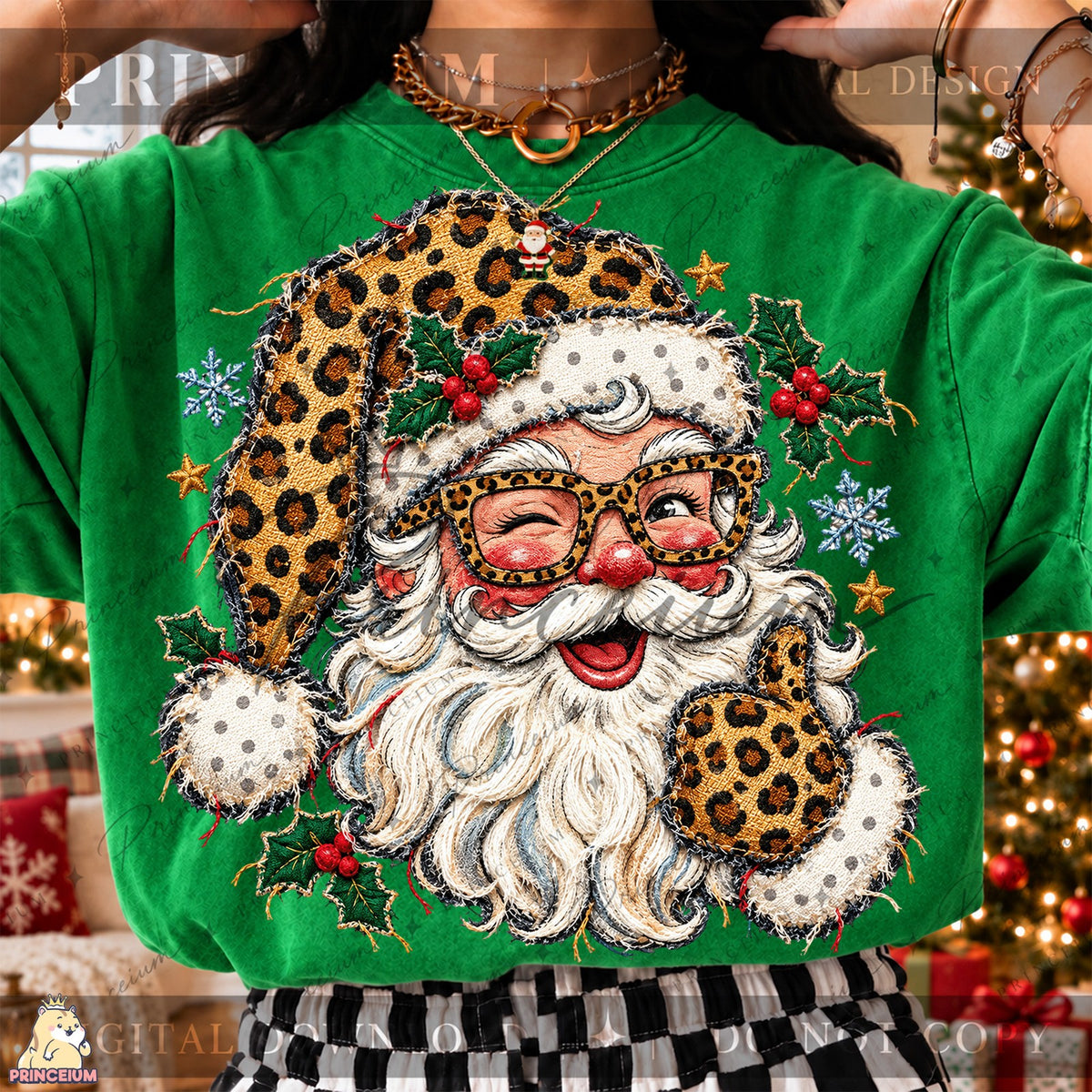 Leopard Print Santa