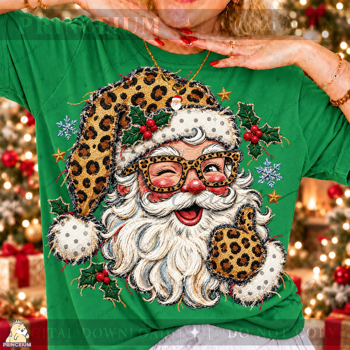 Leopard Print Santa