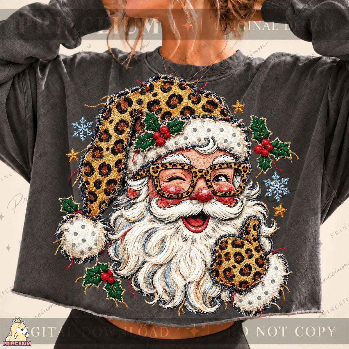 Leopard Print Santa