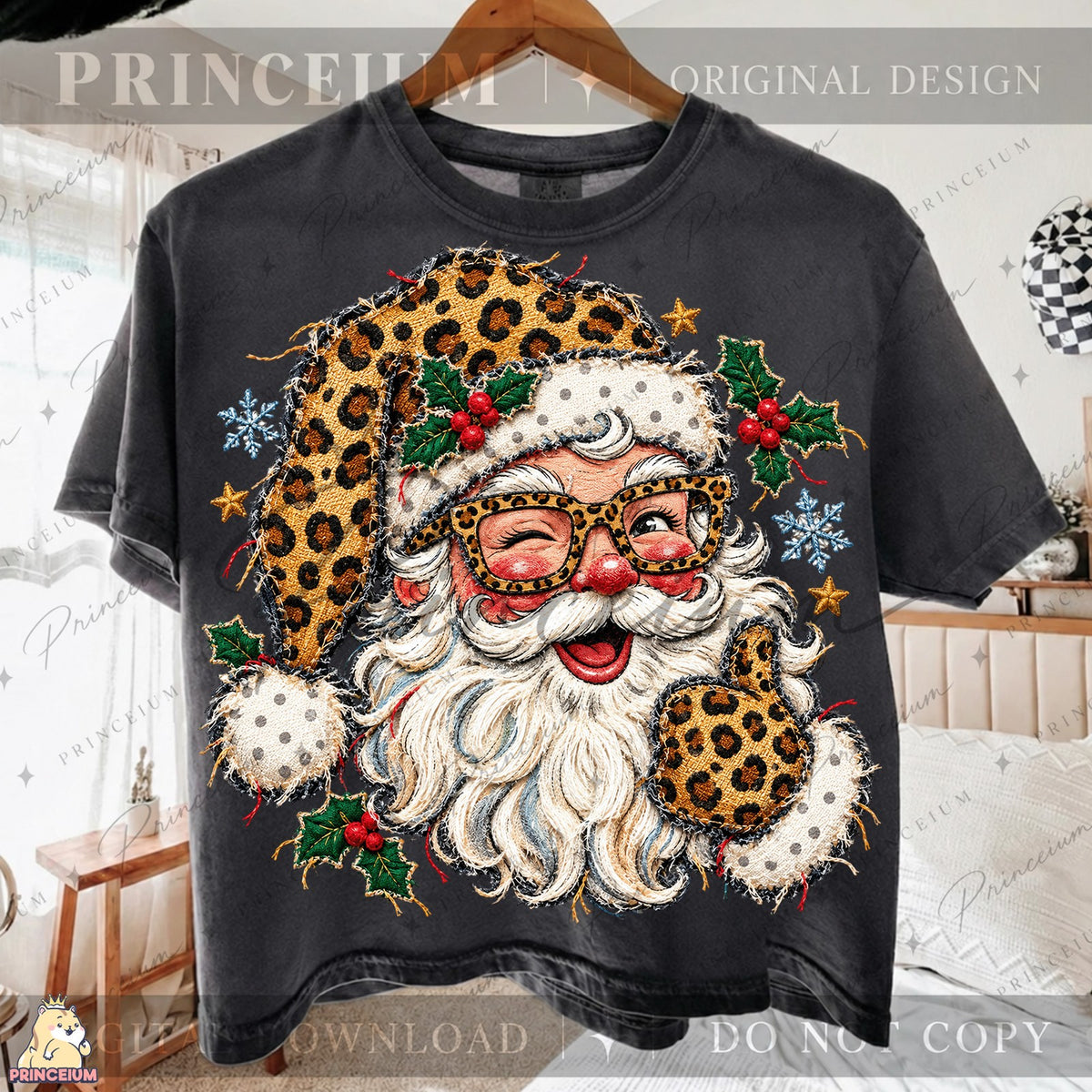 Leopard Print Santa