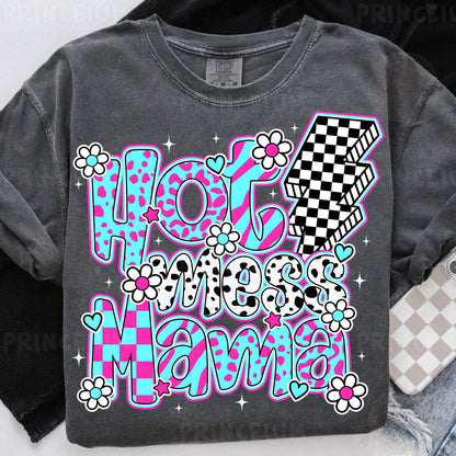 a t - shirt with the words hot mama on it