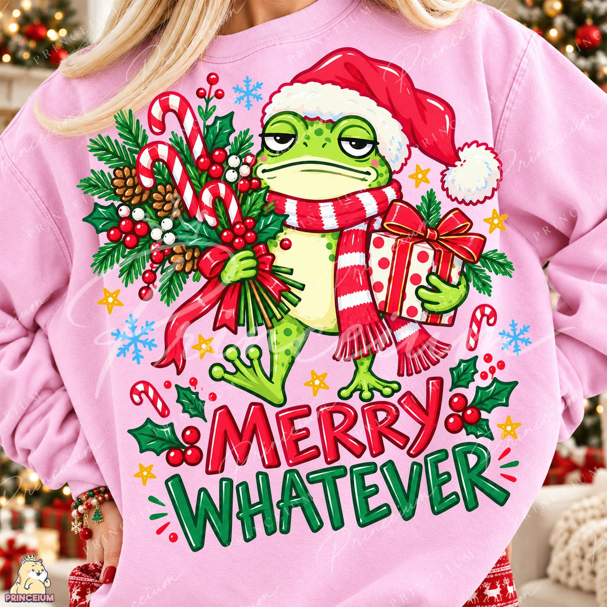 Merry Whatever Grumpy Frog