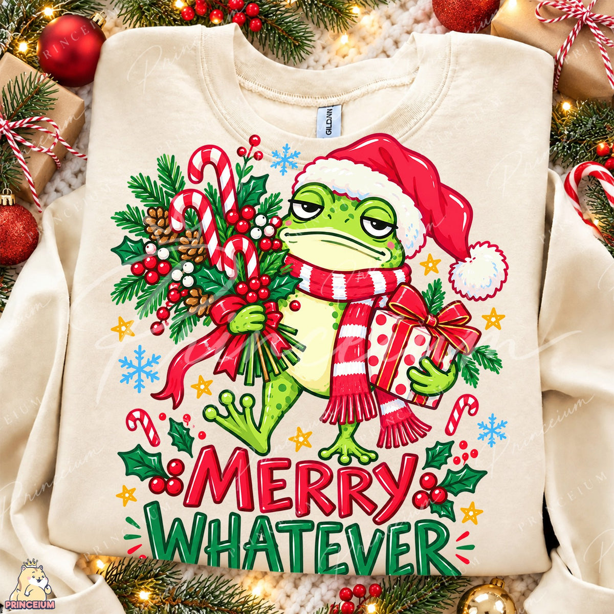 Merry Whatever Grumpy Frog