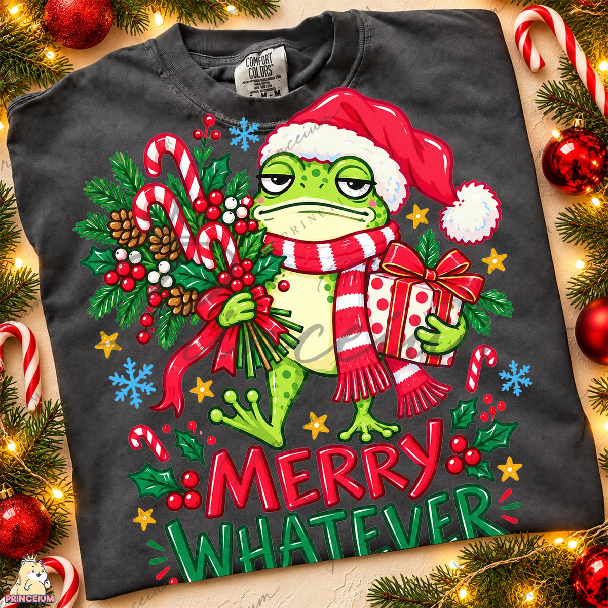Merry Whatever Grumpy Frog