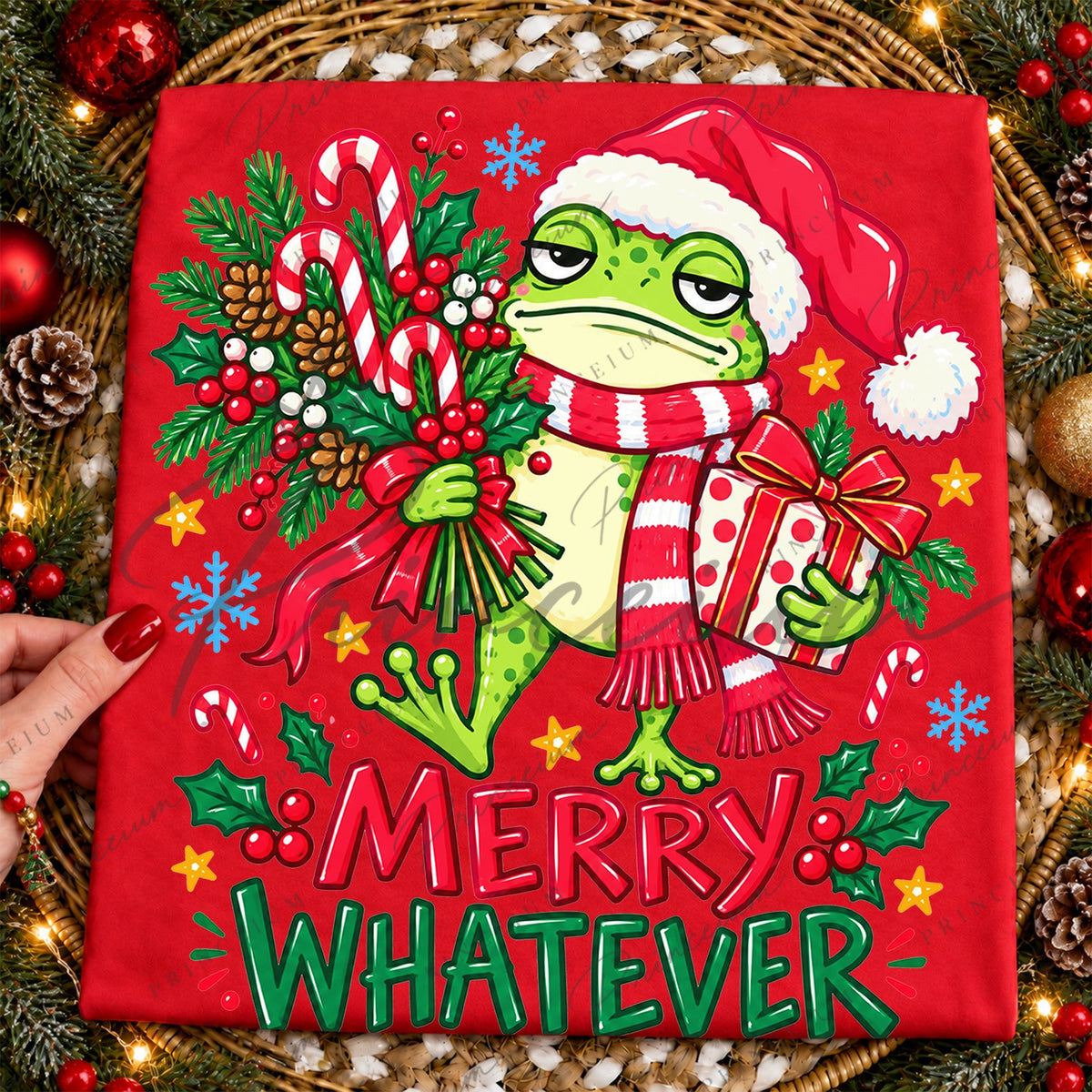 Merry Whatever Grumpy Frog
