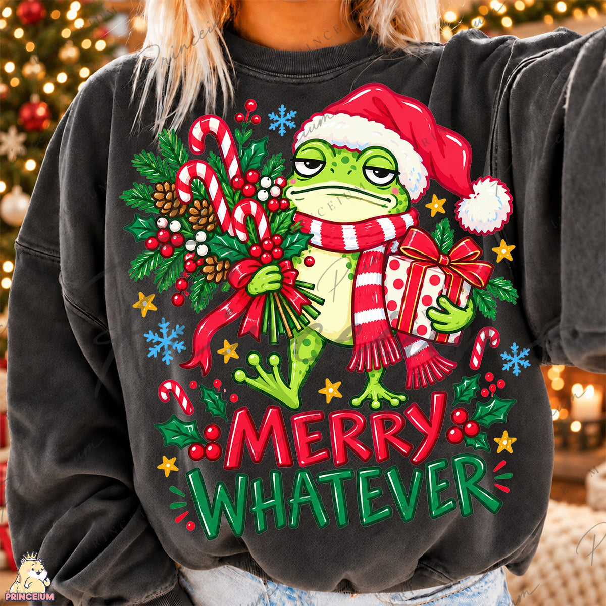 Merry Whatever Grumpy Frog