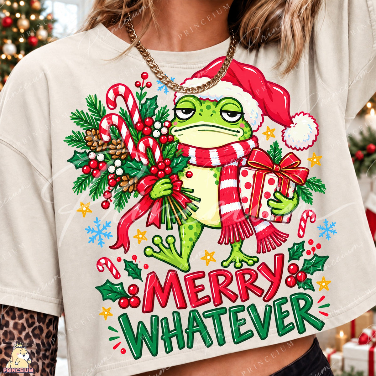 Merry Whatever Grumpy Frog